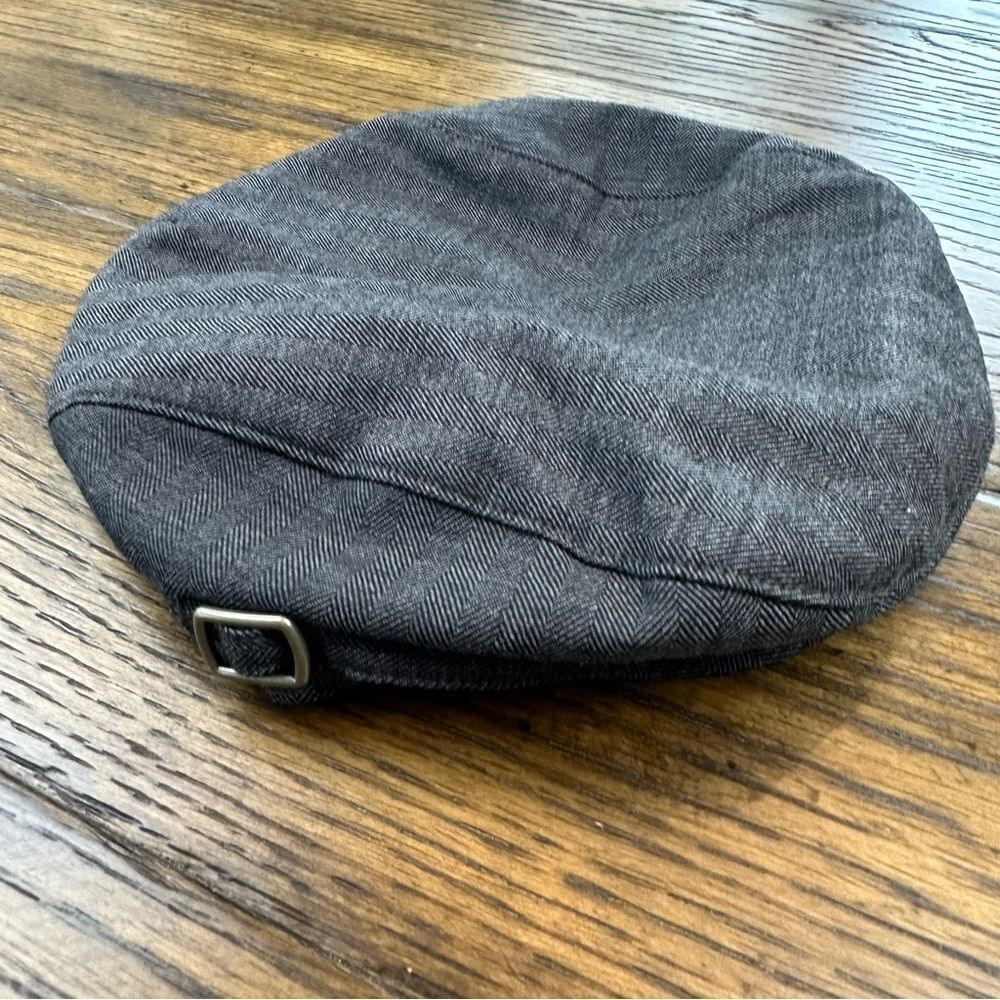 Janie and Jack Gray Herringbone News Boy Cap Hat